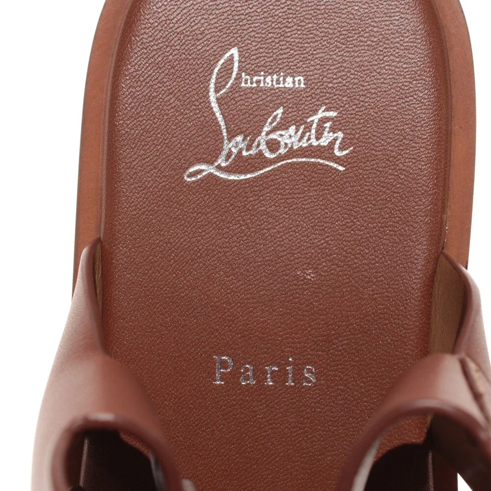Christian Louboutin NWB Chambeliss Sandals Size 40 (US 7) in Brown Leather
